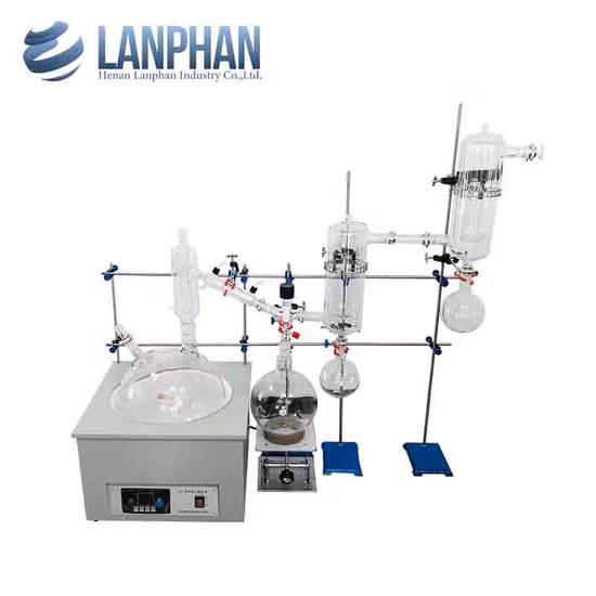 Appareil de Distillation sous vide à courte distance, clé en main de 20l, appareil en verre domestique, Kit de fournisseur chinois, unité à vapeur, système à courte portée